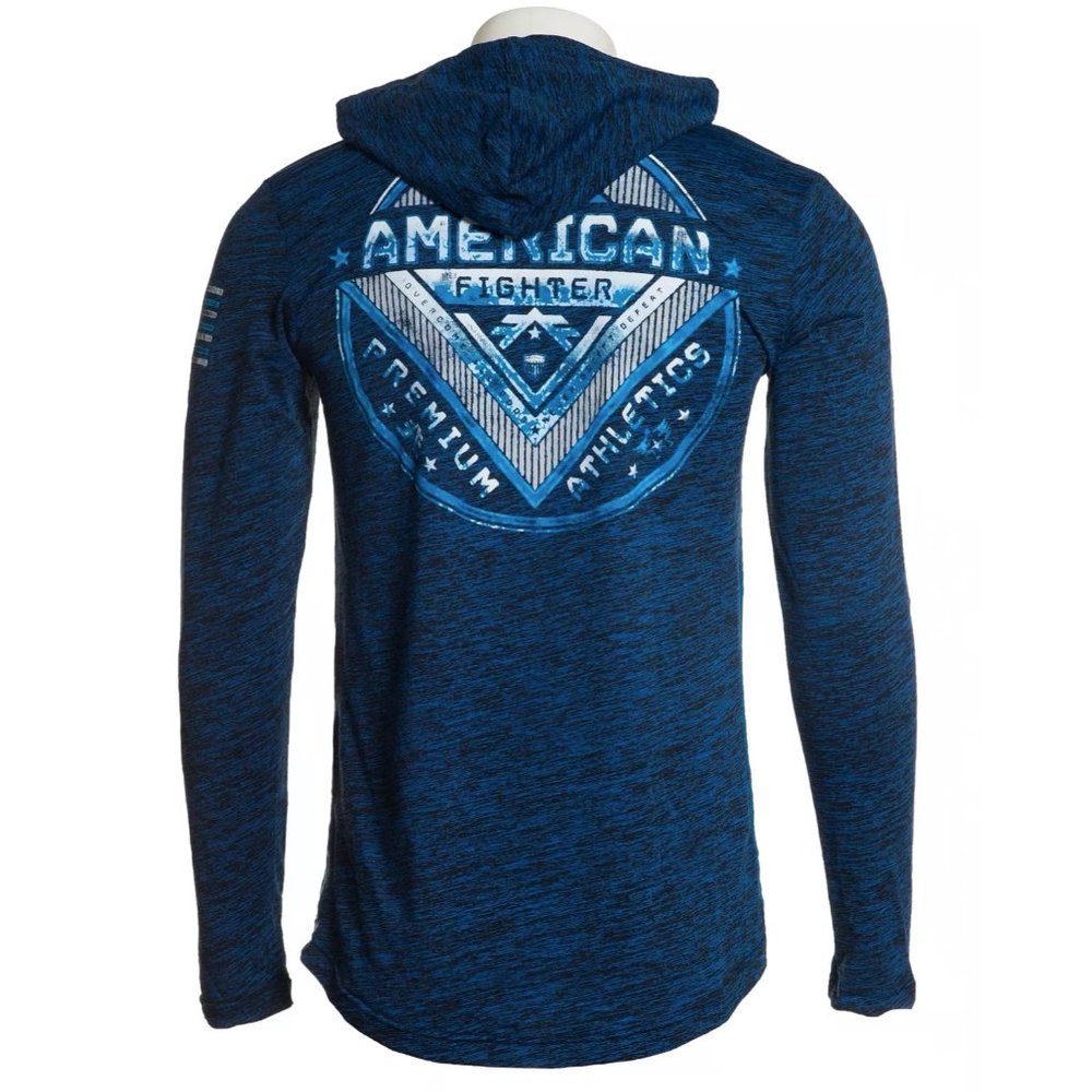 AMERICAN FIGHTER Men's T-Shirt L/S MACCARTHY HOOD - Picture 3 of 11